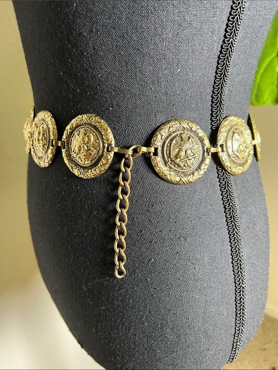 ESCADA Women’s Bronze American Eagle Anchor Stars Design Vintage Concho Belt main image 5